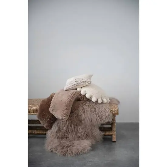 Hello Honey&reg; 3ft. Nude Color Shorn Sheepskin Rug {7}