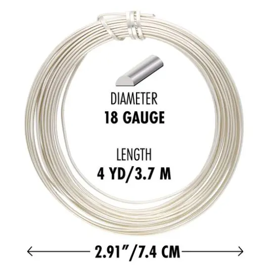 The Beadsmith&reg; Wire Elements&trade; 18 Gauge Tarnish Resistant Soft Temper Wire, 4yd. Silver {6}