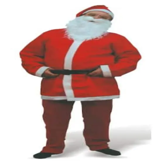 White & Red Santa Claus Men's Christmas Costume Set {4}