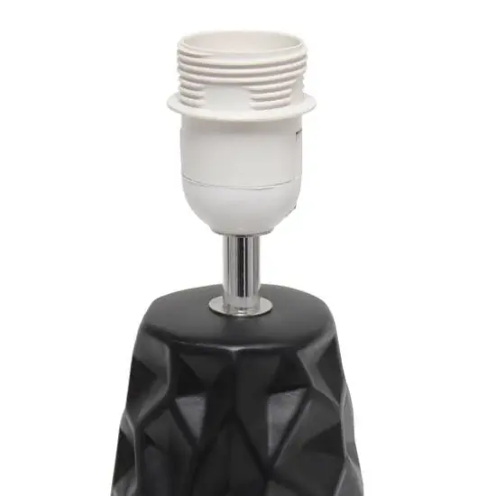 Simple Designs Sculpted Ceramic Table Lamp Black {7}