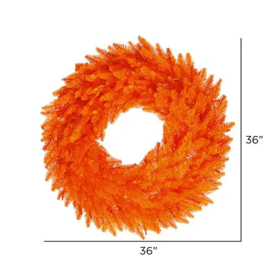 36" Unlit Orange Fir Artificial Christmas Wreath {3}