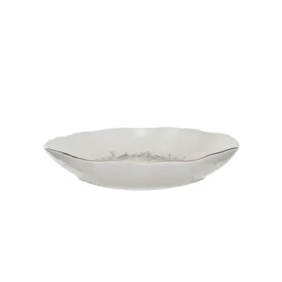 Hello Honey&reg; 10.5" Multicolor Wreath Stoneware Dinner Bowls with Gold Electroplating, 2ct. {5}