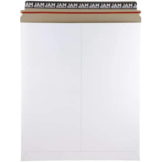 JAM Paper 12.75" x 15" White Flat Photo Mailer Peel & Seal Closure Envelopes, 6ct. {1}