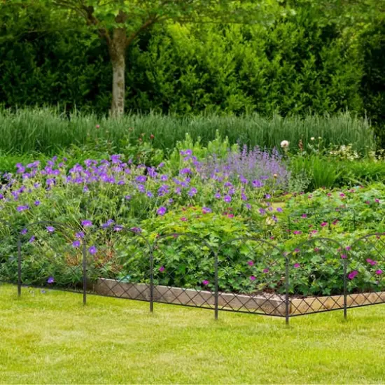 NEX 27ft. Black Rhombic Garden Fence {4}