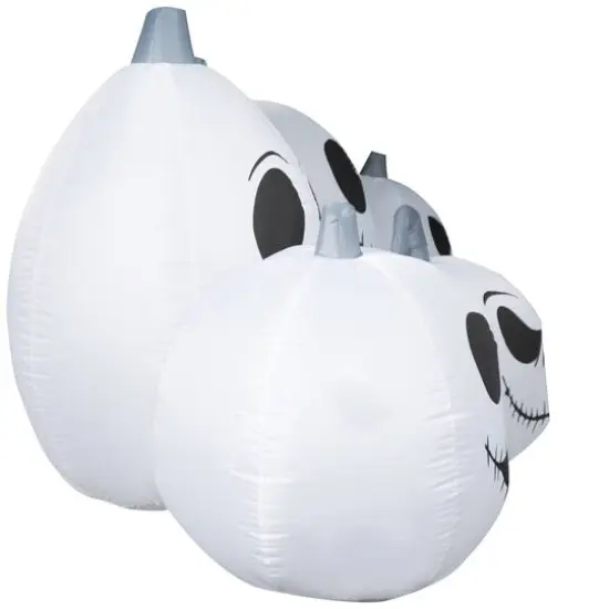 3ft. Airblown&reg; Inflatable Halloween Jack Skellington White Pumpkin Faces Collection Scene {4}