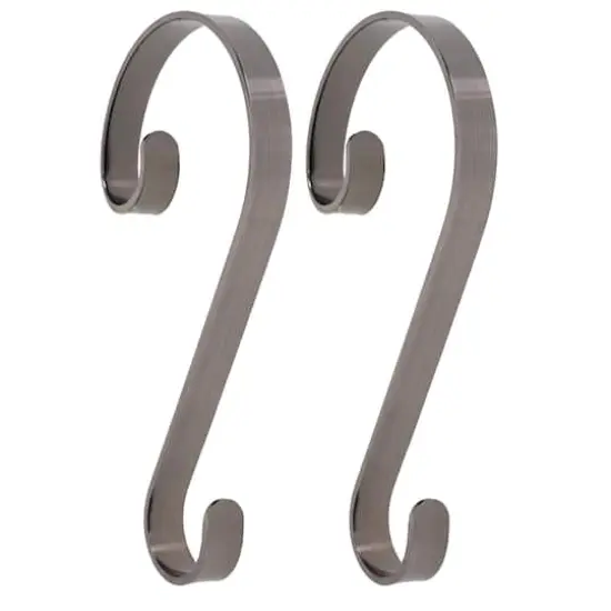 Haute Decor Stocking Scroll&reg; Brushed Nickel Stocking Holders, 2ct. {1}
