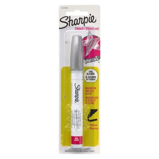 Sharpie® Medium Point Oil-Based Paint Marker Metallic Silver {4}