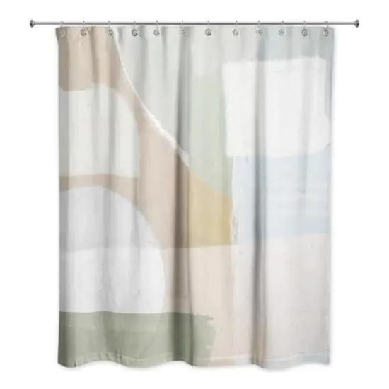Pastel Modern Abstract 71" x 74" Shower Curtain {3}