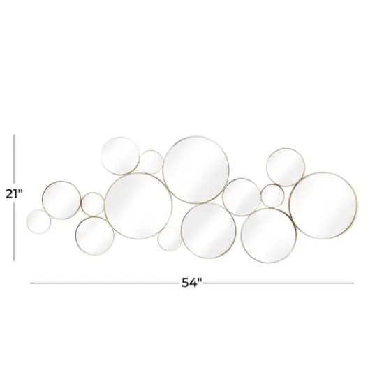 CosmoLiving by Cosmopolitan Gold Metal Modern Wall Mirror, 21" x 54" {6}