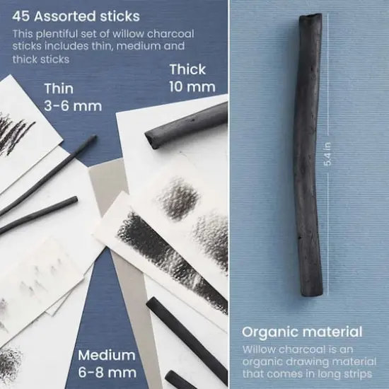 Arteza&reg; Willow Charcoal Set {3}