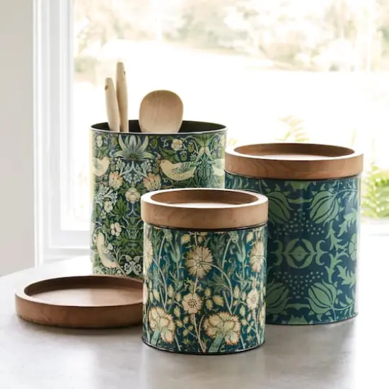 Round William Morris Canister Set {4}