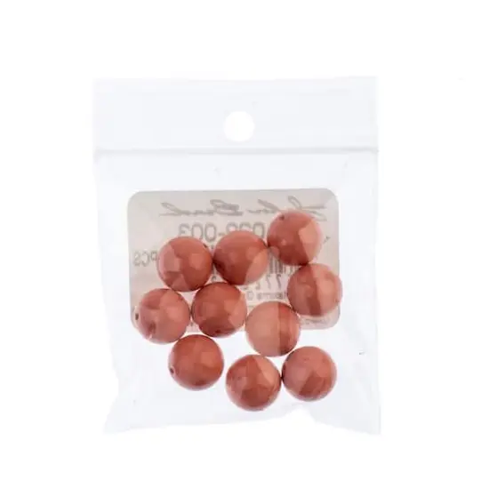 Preciosa Maxima Gemcolor 10mm Glass Pearls, 10ct. Salmon Rose {3}