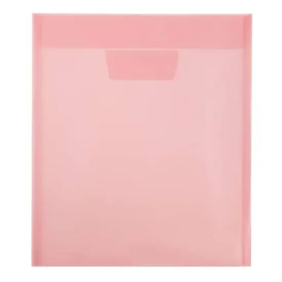 JAM PAPER Plastic Tuck Flap Letter Open End Envelopes, 12ct. Red {1}