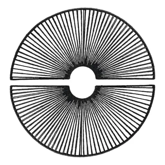 American Art Decor Twin Eclipses 2-Piece Black Paper Rope Wall Art - 30.25" x 30.25" {6}