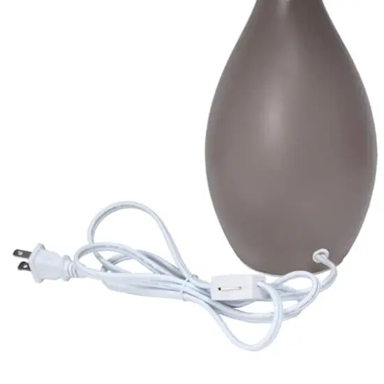 Creekwood Home Essentix 18" Ceramic Dewdrop Table Lamp Gray {9}