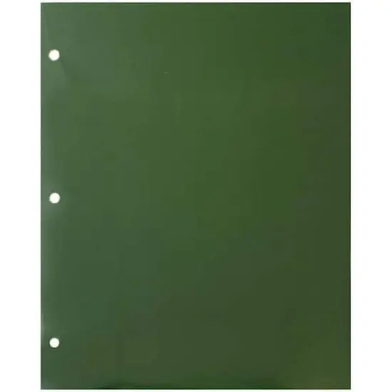 JAM Paper Laminated 2-Pocket Glossy 3-Hole Punch School Folders, 6ct. Green {5}