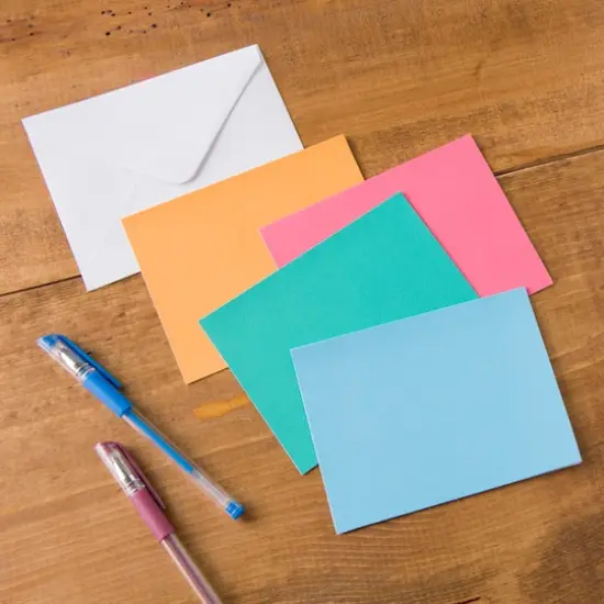Solid Rainbow Cards & Envelopes by Recollections&trade;, 4.25" x 5.5" {4}