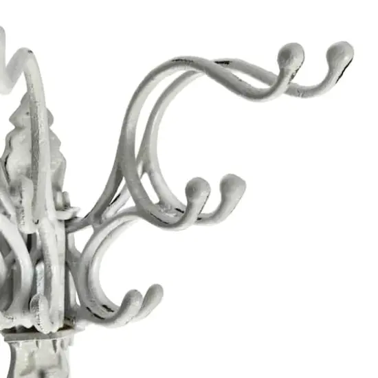 Hello Honey&reg; 7.5" White Decorative Distressed Metal Wall Hook {5}