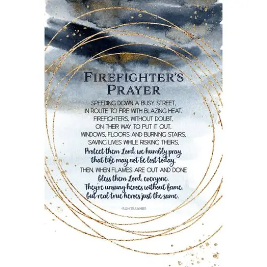 Firefighter's Prayer Inspirational Wood Plaque {1}