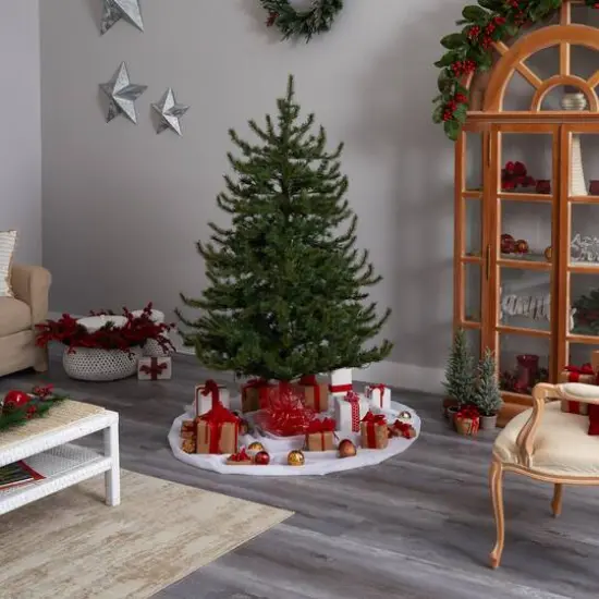 6ft. Pre-Lit Vancouver Mountain Pine Artificial Christmas Tree, Clear Lights {11}