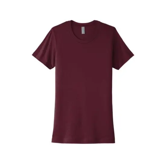 Next Level Colors Women's Cotton Boyfriend T-Shirt Maroon {1}