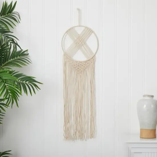 30" Boho Chic Woven Dreamcatcher Macrame Wall Art D&eacute;cor {4}