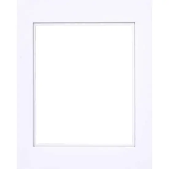 11" x 14" Raised Double Mat By Studio D&eacute;cor&reg;, 8" x 10" Opening White/White {3}
