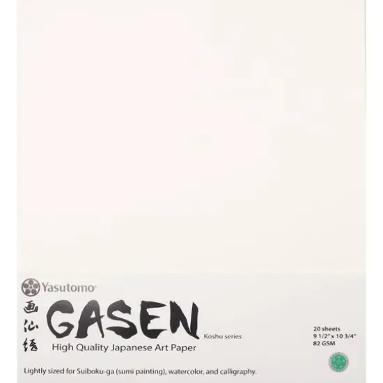 Yasutomo&reg; Gasen Japanese Premium Art Paper, 9.5" x 10.75" {1}