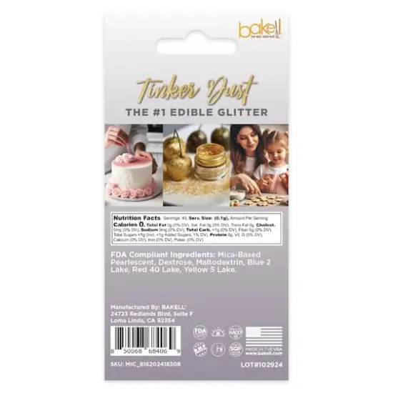 Bakell&reg; Tinker Dust Edible Glitter Silver {6}