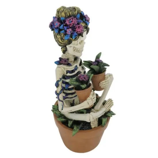 7.5" Potted Skeleton with Plants Tabletop D&eacute;cor by Ashland&reg; {5}
