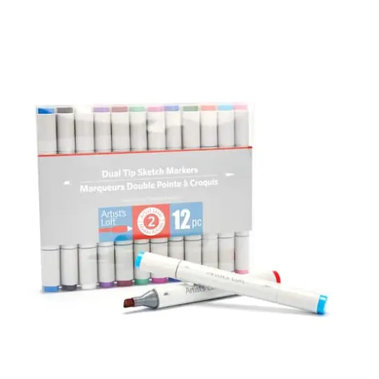 Dual Tip Jewel Tone Sketch Marker Set by Artist's Loft&trade; {7}