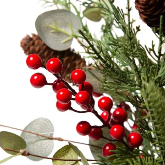 Glitzhome&reg; Christmas Pine, Eucalyptus & Berry Tree {6}
