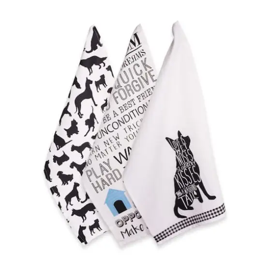 DII&reg; Dog Printed Dishtowel Set {6}