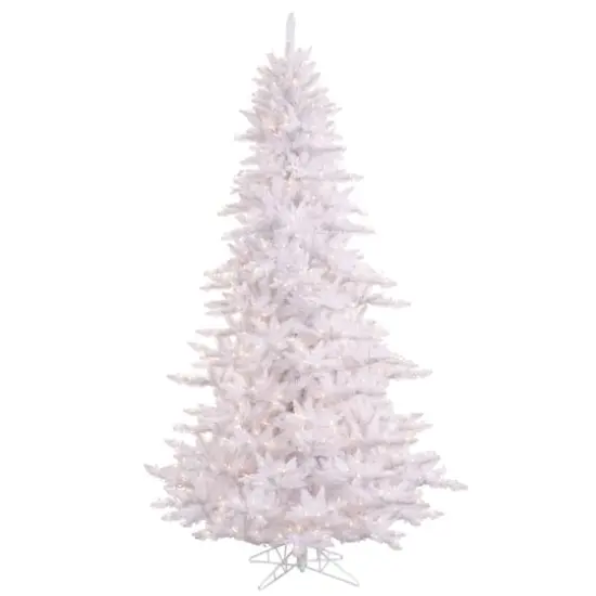 4.5ft. Pre-Lit White Fir Artificial Christmas Tree, Warm White Dura-Lit&reg; LED Lights {1}