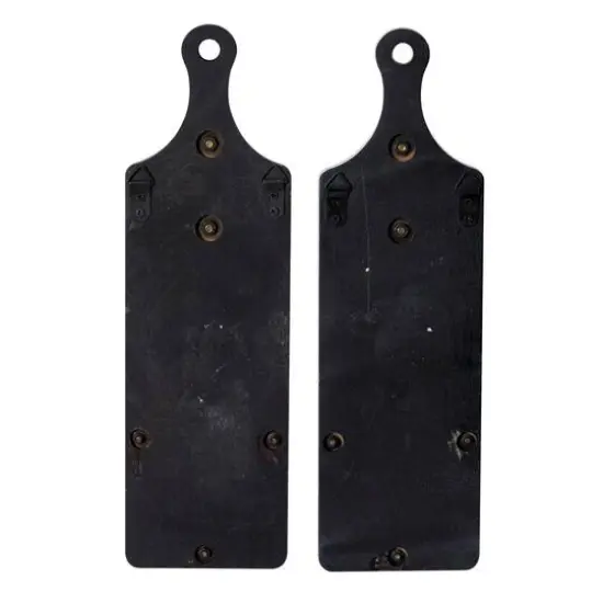 Set of 2 Multi Colored Metal Farmhouse Sign Wall Decor, 5" x 16" {7}