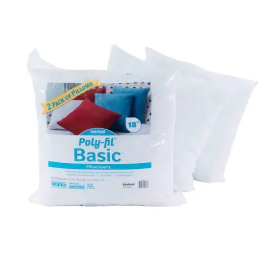 Poly-Fil&reg; Basic&trade; 2ct. Pillow Inserts, 18" x 18" {1}