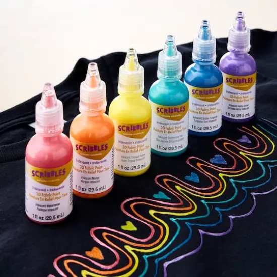 Scribbles&reg; Iridescent 3D Fabric Paint Set {3}
