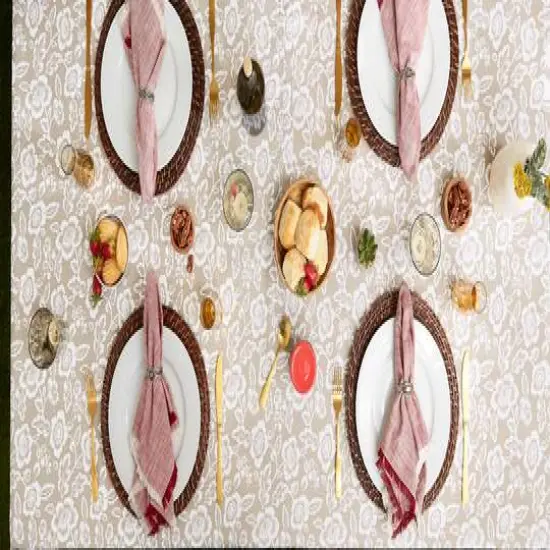 DII&reg; StoneFloral Print Outdoor Tablecloth, 60 Round {6}