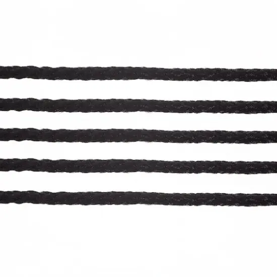 John Bead 4mm Braided Macram&eacute; Cord, 70yd. Black {3}