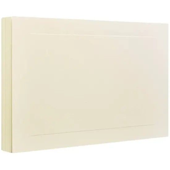 JAM Paper 5" x 7" Ivory Panel Blank Flat Note Cards {3}