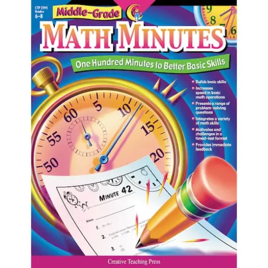 Creative Teaching Press&reg; Math Minutes Workbook, Middle Grade {1}