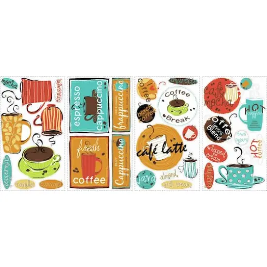 RoomMates Cafe Peel & Stick Wall Decals {1}