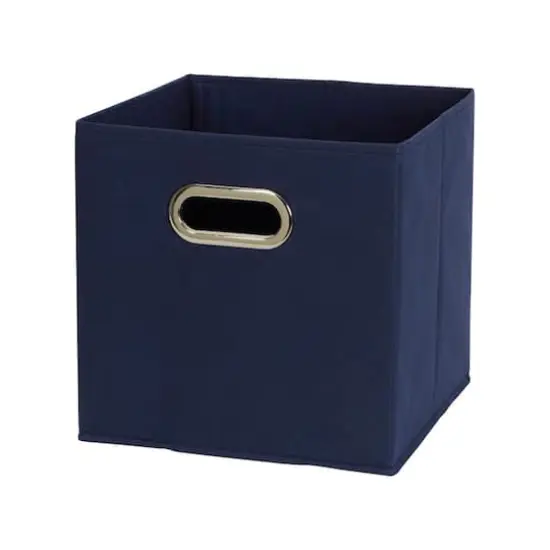 6 Pack Household Essentials 11" Fabric Storage Bins Navy {4}