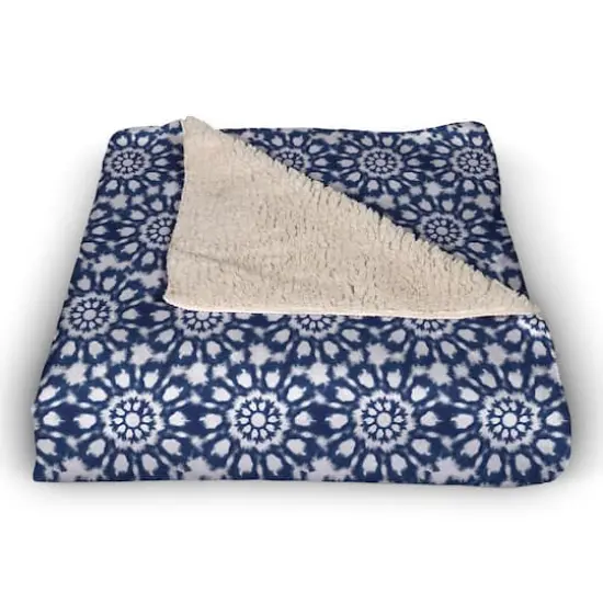 Radial Shibori Sherpa Fleece Blanket {3}