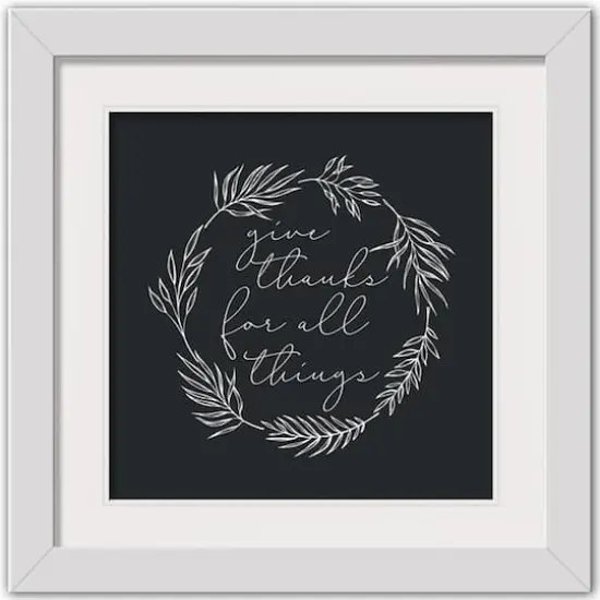 Give Thanks Fall Print in White Frame {1}