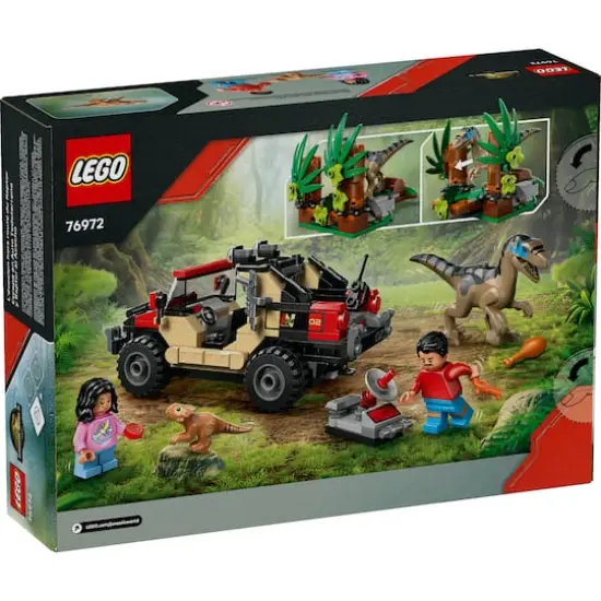 LEGO&reg; Jurassic World Raptor Off-Road Escape Velociraptor Toy Dinosaur 76972 {4}