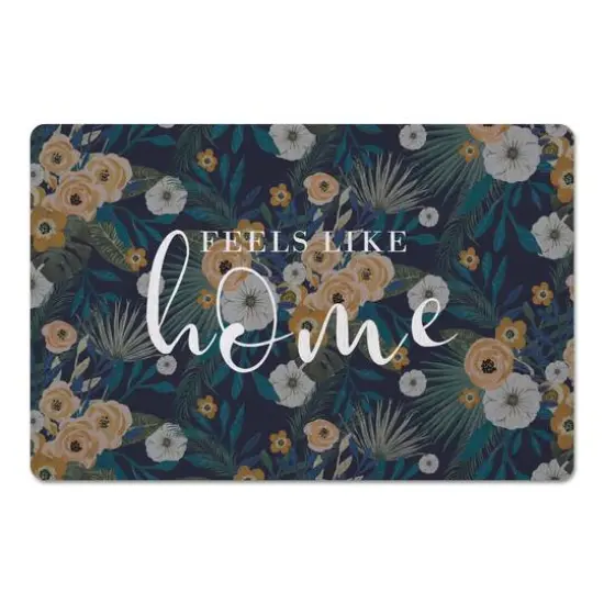 Feels Like Home Tropical Floral Floor Mat Multi {1}