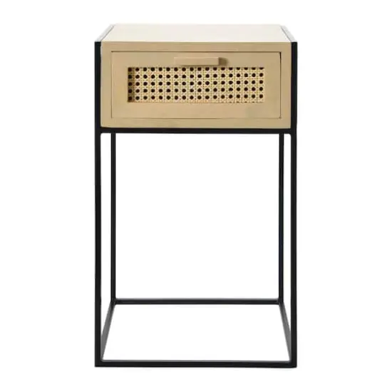 Hello Honey&reg; 22" Natural Cane & Mango Wood End Table {1}