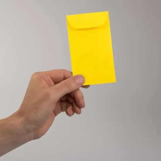 JAM Paper #5.5 Coin Colored Business Envelopes, 50ct. Yellow {5}