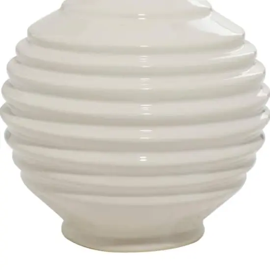 White Stoneware Modern Vase Set {8}